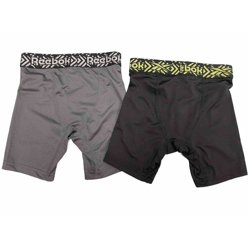 Reebok Boy's Performance Boxer Briefs - 2 Pack Black/Gray Size Small 6/7 - Picture 2 of 6